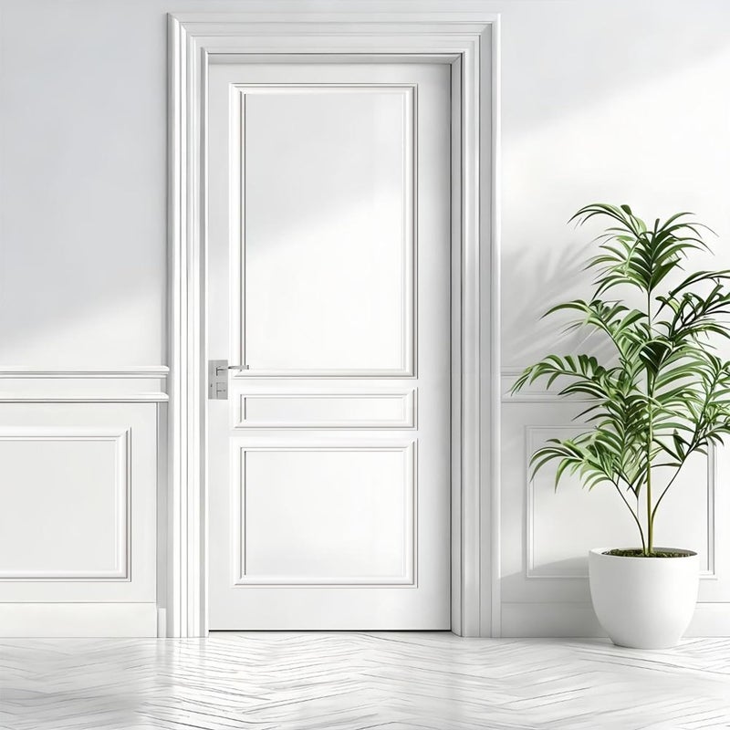 TRAIN2 ART 1 Set Peel and Stick Door Moulding Kit, Self-Adhesive Pre.Assembled Door Panel Trim for Wall Mirror Window Frame Decor (Top 22"x36" Middle 22"x6" Bottom 22"x20") - Image 5